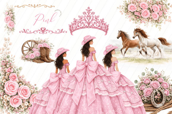 Download Pink Girl Princess Boots Roses Clipart - Girl Collection