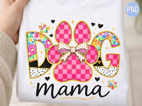 Download Girly Dog Mama Floral Paw Ribbon PNG - Girl Collection