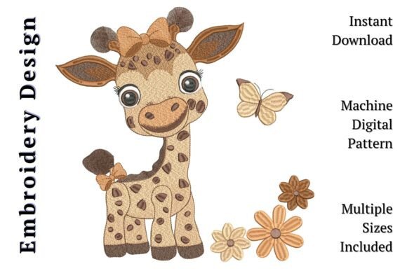 Download Cute Baby Girl Giraffe Bow Butterfly - Girl Collection