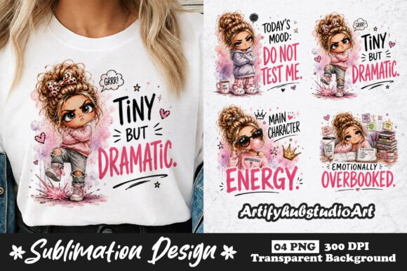 Download Tiny but Dramatic Girl Sublimation PNG - Premium Resources