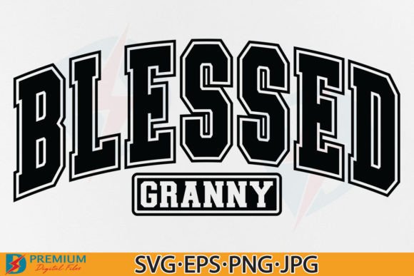 Download Blessed Granny SVG, Retro Varsity Design - Granny Collection