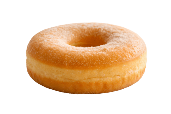 Download Golden Doughnut with Powdered Sugar PNG - Powder Collection