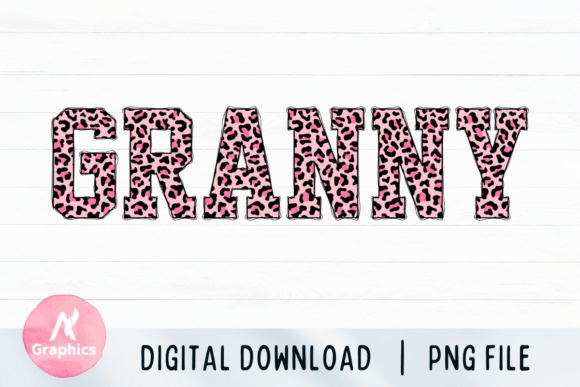 Download Granny Sublimation PNG - Pink Leopard - Granny Collection