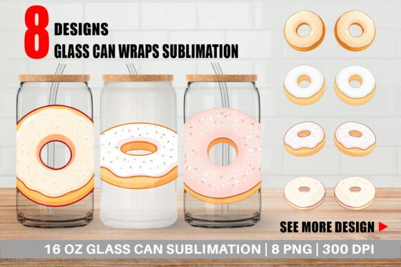 Download Glass Can Powdered Donut - Powder Collection