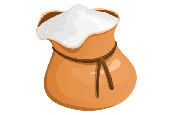Download Canvas Bag with White Powder. Cartoon Fl - Powder Collection