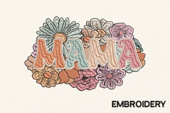 Download Mama Flower Embroidery Design - Mama flower embroidery Collection