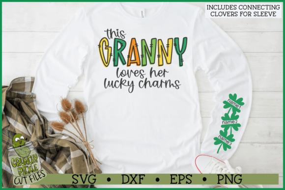 Download Granny Loves Her Lucky Charms Sleeve SVG - Granny Collection