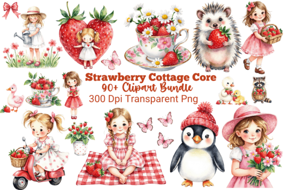 Download 90+ Strawberry Cottage Core Clipart - Cottage core Collection