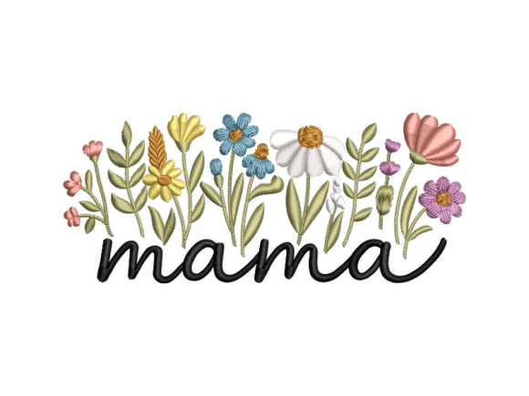 Download Mama Flower Embroidery Design - Mama flower embroidery Collection